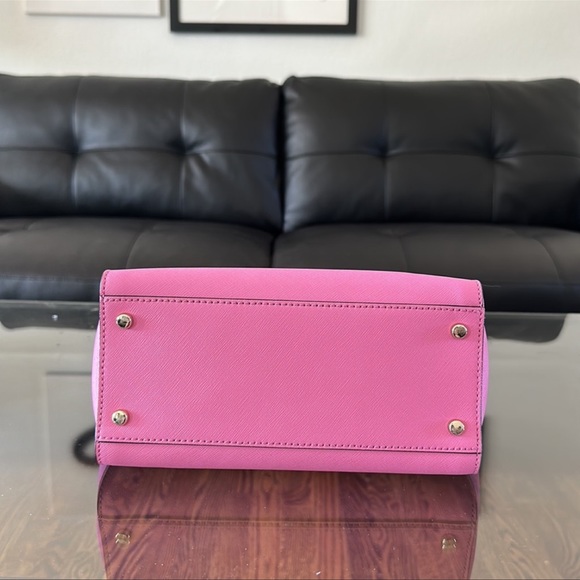 EUC Kate Spade Pink leather handbag satchel purse crossbody - Picture 8 of 16